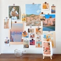 Retro aesthetic wall collage kit with Morandi warm tone prints for room decoration - Setting Sun