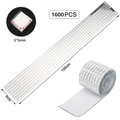 Rollo de azulejos de mosaico de espejo adhesivo con 1600 mini piezas cuadradas de 5x5mm - Plata 100*4cm (Azulejos 5x5mm)