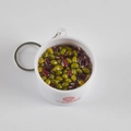 Realistic mixed grain congee bowl keychain featuring 3D red beans and green beans - Large / Red and Green Bean Soup Keychain