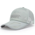 Berretto da baseball in mesh grigio chiaro da uomo con ricamo Continue Sport - Regolabile / Grigio
