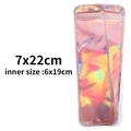 Rainbow holographic resealable packaging bag for jewelry with 7x22cm dimensions - 7*22cm