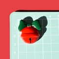 Weihnachtsglocken Harzanhänger in Rot und Grün mit Schleife für DIY Handyhüllen - Mit Grüner Schleife / Rote Glocke
