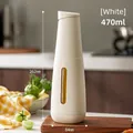 Creamy white 470ml glass oil bottle for kitchen use, 262mm height leak-proof dispenser - 470ML / White