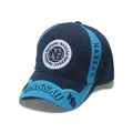 Berretto da baseball bicolore blu con ricamo NASSAU e visiera curva in vista laterale - M(56-58cm) / Blu