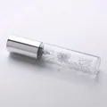 Flacone spray per profumo da 10ml in vetro con motivo foglia e tappo metallico - Stile di base / Argento