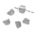 Silver irregular triangle stainless steel beads 6.5x5mm for DIY jewelry making - Style A / Steel