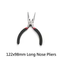 122x98mm professional needle nose pliers with black non-slip grip and spring mechanism - 122x98mm Chain Nose Pliers