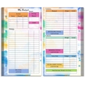 A6 budget planner inserts with colorful watercolor borders for financial tracking - Colorful Gradient Budget Pages (14 Sheets)