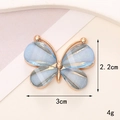 Light blue glitter butterfly DIY accessory with gold frame for shoes and phone cases - D464 Small Butterfly (Blue)