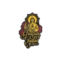 Καρφίτσα σμάλτου San Judas Tadeo με κόκκινα τριαντάφυλλα και χρυσό θρησκευτικό σήμα - QHXZ1809-Saint Jude με κόκκινα τριαντάφυλλα και ευχαριστίες