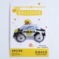 Police car foil balloon for kids party decorations in black and white 74X65cm - Police Car