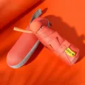 Vitality Orange ultra-light capsule umbrella with UPF50+ sun protection and hard case - Five-Fold Manual Style (With Capsule Case) / Vibrant Orange