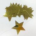 Ghirlanda di stelle dorate a cinque punte per decorazioni di compleanno e feste - Stella Specchio / 2 Metri