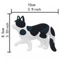 Creative cartoon cat tail magnetic fridge hook in white and black spot finish - W7 Dairy Cat
