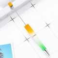 DIY beadable ballpoint pen featuring an orange white and green glitter gradient barrel - Orange White Green Gradient