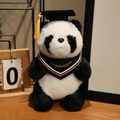 Panda di peluche per laurea con tocco e sciarpa con scritta Congratulations - Panda con sciarpa rosa / 20cm