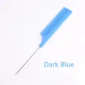Pettine a coda professionale blu scuro con denti fini e manico in metallo lungo - Blu scuro