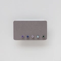 Macro detail of five pairs of assorted colorful gemstone stud earrings on a display card - 5-Piece Set: 2-3-5-7-9