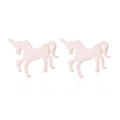Polished rose gold unicorn stud earrings made of high quality stainless steel - Unicorn / Rose Gold