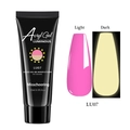 Luminous nail extension gel LU07 pink to yellow glow effect in 15ml tube - Luminous Pink to Yellow-Green (LU07)