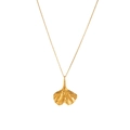 Minimalistische goldene Ginkgoblatt-Halskette aus Edelstahl für Damen - Goldene Ginkgoblatt