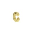 Polished 18k gold bubble letter C pendant necklace with a smooth 3D metallic finish - Letter C Pendant / Gold