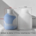 Stampo in silicone per vasi fai-da-te e vaso in resina marmorizzata 7,4x7,4x10,5cm - Stile Vaso J-298a (J-298a)