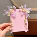 Hanfu hair clips with purple ribbon bows, flowers, and lily of the valley tassels - Best Seller / 3# Purple Lily of the Valley Style (3# Purple Lily of the Valley Tassel Hair Clip 1 Pair)