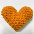 Handmade crochet heart-shaped accessory in vibrant orange yarn for gift decoration - Orange Heart