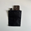 Portable black nylon zipper organizer bag storing a smartphone and car keys - Mini Black