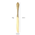 Koninklijk vintage goud tafelmes van 304 roestvrij staal met reliëfgreep 24cm - Gouden Dinermes