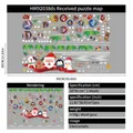 Christmas window stickers featuring Santa, reindeer, and snowman for holiday decoration - Style HM92038ds (30*90cm*2)