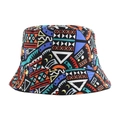 Sombrero de pescador para el sol con coloridos patrones étnicos y formas geométricas para todos - M206-3 Geometría Étnica