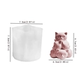 Cat stack silicone mold and finished candle showing detailed feline textures and dimensions - Pyramid Cat Heads