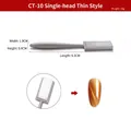 Single-head thin nail art magnet wand model CT-10 with gray handle and size markings - CT-10 Single Head Thin