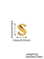 Golden 18k plated stainless steel heart necklace with letter S pendant, 0.6cm small size - Letter S Pendant