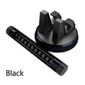 Supporto per auto 2-in-1 nero con targa del numero di telefono per parcheggio - Supporto Aggiornato + Targhetta Numero / Nero