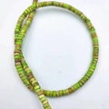 Perle distanziatrici in pietra naturale verde e marrone per la creazione di gioielli - 2*4mm/filo circa 130 pezzi / Giallo e Verde