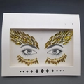 Sparkling yellow face crystal stickers in elegant packaging for makeup decoration - 1066