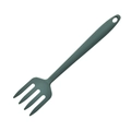 Tenedor de cocina de silicona verde oscuro con mango ergonómico para sartenes - Tenedor de carne mediano