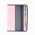 Organizer a soffietto rosa e grigio con 13 tasche e linguette colorate per materie - Rosso Trasparente