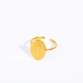 One Size US 7 Open Ring Gold October