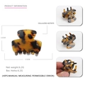 Mini acetate hair claw clip in tortoiseshell pattern for side fringe styling - Dark Tortoiseshell