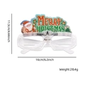 Christmas LED light-up glasses featuring Merry Christmas text and festive patterns - Christmas Glasses Style A