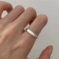 Vintage S925 sterling silver open ring with butterfly and star engravings in silver finish - JZ0644-Butterfly Star
