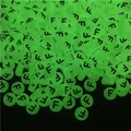 Glow in the dark acrylic bead with letter F in neon green for DIY jewelry making - Letter F (100Pcs/Pack)