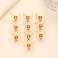 Detailed set of 10 golden metal butterfly hair clips in a neat flat lay arrangement - Gold 10Pcs Set