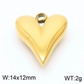 Pendentif cœur doré pour bijoux DIY, taille 14x12mm, poids de 2 grammes - Doré