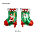 Christmas stocking foil balloon with Santa Claus design and Merry Christmas text - Red and White Enamel Christmas Sock