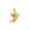 Golden titanium steel cupid angel pendant with bow and wings for jewelry making - Angel 12*8.5mm